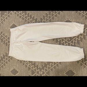 TNA white boyfriend cozy sweatpants